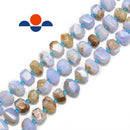 blue lace agate faceted nugget chunk beads 