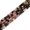 Natural Multi Tourmaline Faceted Cube Beads Size 4mm 15.5'' Strand