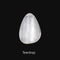 Natural White Selenite Pendant Teardrop or Irregular Shape Approx 30x40mm
