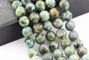 african turquoise faceted round beads