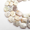 white moonstone irregular rectangle slice beads