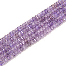 Purple Cubic Zirconia Faceted Rondelle Beads Size 2x3mm 15.5'' Strand
