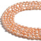 pink fresh water pearl side drill nugget beads