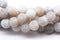 gray fire agate Crackled matte round beads 