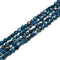 Dark Blue Apatite Smooth Pebble Nugget Beads Size Approx 7x9mm 15.5" Strand