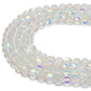 rainbow clear ab k crystal glass faceted round beads