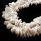 Fresh Water Pearl White Keshi Top Drilled Coin Flakes Beads 10-15mm 15.5" Strand