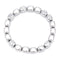 Silver Plated Hematite Nugget Chunk Bracelet Beads Size 8x10mm 7.5'' Length