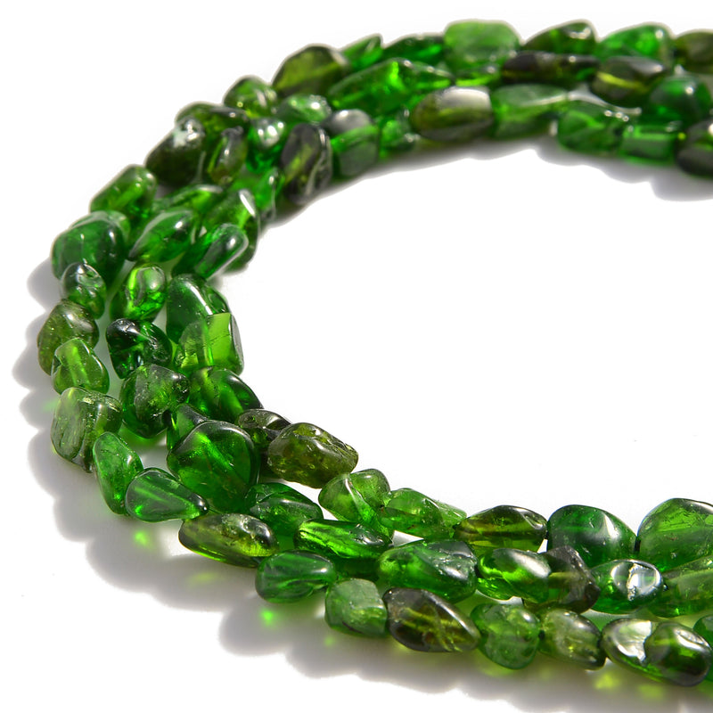 natural diopside side drill pebble nugget chips beads