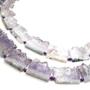 natural amethyst slice irregular beads 