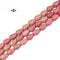 Pink Petrified Rhodonite Teardrop Shape Beads Size 6x9mm 8x12mm 15.5'' Strand