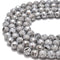 silver color coated Druzy agate faceted round beads
