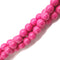 pink howlite turquoise smooth round beads
