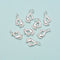 925 Sterling Silver Baby Feet Footprints Charm Pendant Size 10x13mm 3pcs per Bag