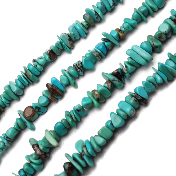 Natural Blue Green Turquoise Chips Beads 4-6mm 15.5'' Strand