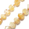 citrine graduated short fat faceted points beads 