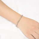 Natural Labradorite Faceted Round Beaded Bracelet Size 4mm 7.5'' Length