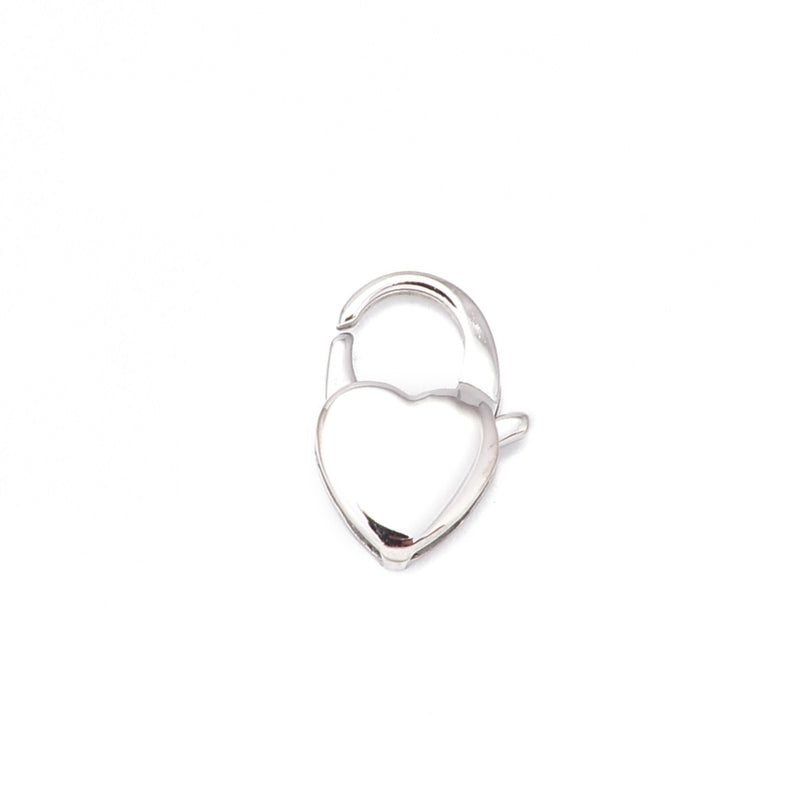 304 Stainless Steel Heart Shape Clasp Size 16mm 1 Piece per Bag