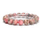 04-Rhodochrosite Round Beaded Bracelet Beads Size 9mm - 15mm 7.5'' Length