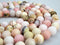 pink opal matte round beads