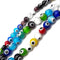 Multi-Color Evil Eye Glass Smooth Round Beads 6mm 8mm 15.5" Strand
