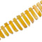 Yellow Agate Graduated Slab Stick Point Beads Size 10x25-12x45mm 15.5'' Strand