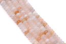 pink aventurine smooth rondelle beads
