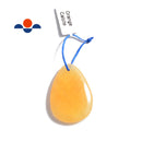 orange calcite pendant teardrop or irregular shape 