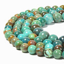 Natural Genuine Green Turquoise Smooth Round Beads 4mm 6mm 8mm 10mm 15.5''Strand