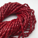 dark red crystal glass faceted rice shape beads 