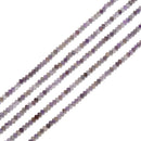 Natural Multi Color Amethyst Faceted Rondelle Beads 2x3mm 3x4mm 15.5'' Strand