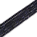 Blue Sandstone Faceted Rondelle Beads Size 3x4mm 15.5'' Strand