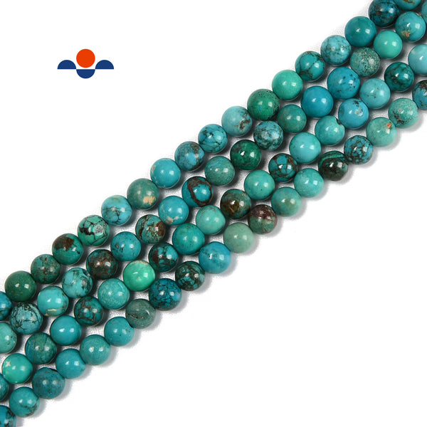Multi Blue Green Turquoise Smooth Round Beads Size 10mm 15.5'' Strand