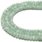 Green Moonstone Hard Cut Faceted Rondelle Beads Size 4x6mm 5x8mm 15.5" Strand