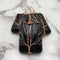 black onyx tree pendant copper wire wrap