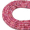 natural pink tourmaline faceted rondelle beads 