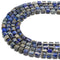 Natural Lapis Faceted Rondelle Wheel Discs Beads Size 6x6mm 15.5" Strand