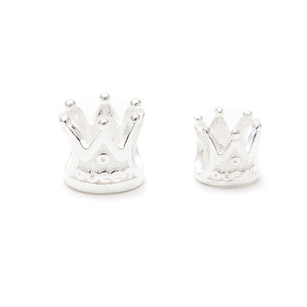 925 Sterling Silver Crown Big Hole Beads Size 6x6mm 8x8mm Sold per Bag