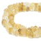 Lemon Quartz Rough Nugget Chunks Center Drill Beads Approx 8x15mm 15.5" Strand