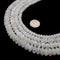 AA White Moonstone Faceted Rondelle Beads 3x5mm 4x7mm 5x8mm 5x9mm 15.5" Strand