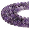 Natural Amethyst Smooth Round Beads Size 6mm 7mm 8mm 15.5'' Strand