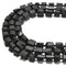 Natural Black Tourmaline Rough Faceted Tube Beads Size 10x11mm 15.5'' Strand