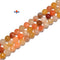 Natural Multi Orange Jade Faceted Round Beads Size 4mm - 10mm 15.5'' Strand