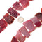 Red Agate Slice Irregular Trapezoid Slab Beads Approx 30x45mm 15.5" Strand