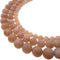light peach moonstone matte round beads