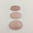 natural rose quartz cabochon smooth oval 