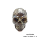 Sodalite / Lapis Lazuli / Labradorite/Jade Carved Halloween Skull Size 2''