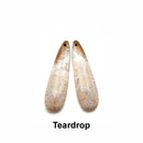 Fossil Coral Teardrop/Rectangle/Eye/Leaf Shape Pendant Earrings Sold Per Pair