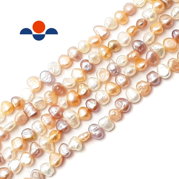 multi fresh water pearl center drill nugget beads