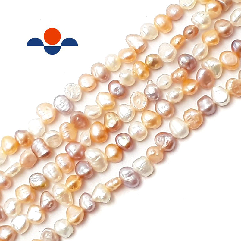 multi fresh water pearl center drill nugget beads